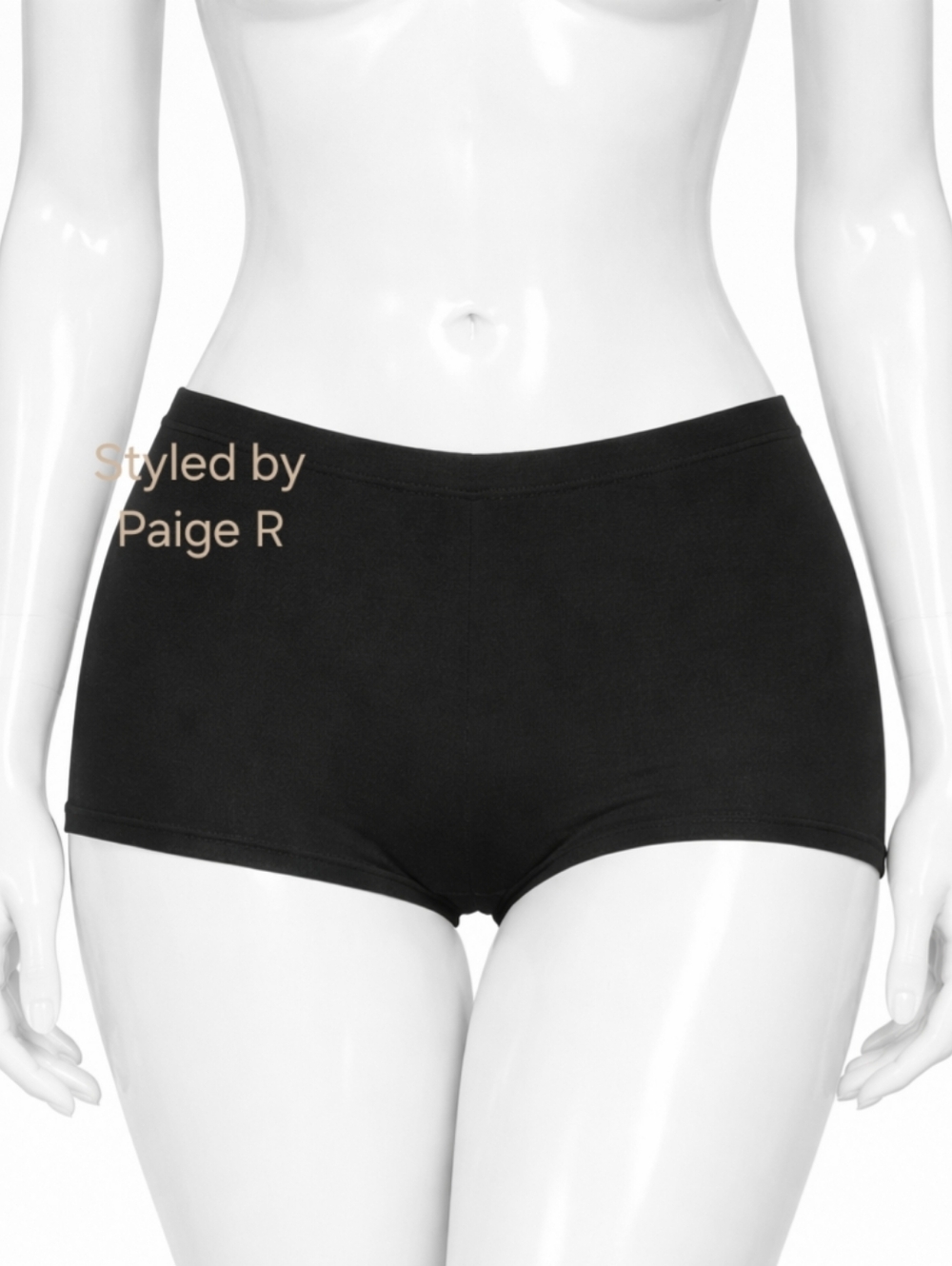 💕NWT SKIMS Recycled Swim Cut Out Mid Waist Boyshort Swim Shorts Black ONYX L